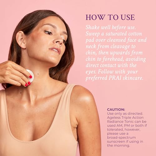 PRAI BEAUTY Ageless Exfoliating Radiance Tonic with Lactic and Salicylic Acid - Lactic Acid & Salicylic Acid remove dead skin cells - Anti-aging Formula Enhace Skin Support System, 160ml - Image 6