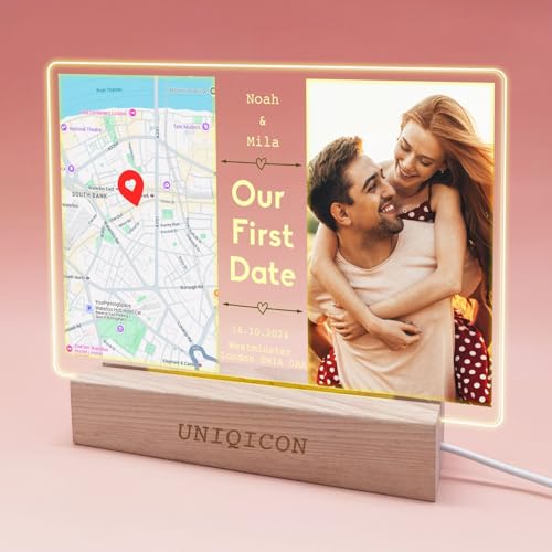 uniqicon Coordinate Primo Bacio,Regali Anniversario per Lui, Regali San Valentino,Anniversario