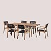 SKLUM Ensemble de Table Extensible (160-210×90 cm) et 6 chaises de Salle à Manger Tenay Noir