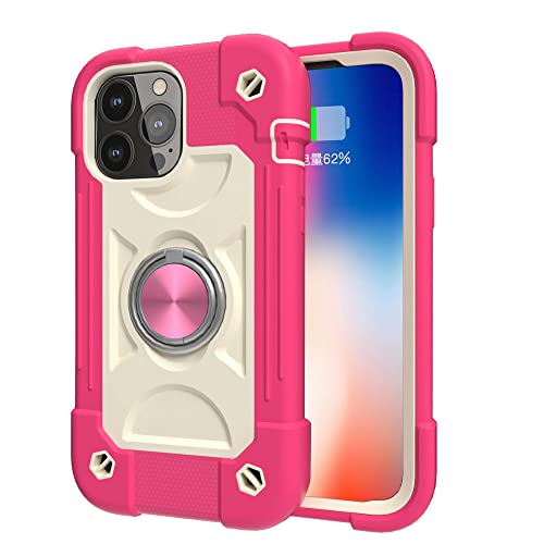 Coque iPhone 7 antichoc rose rouge pour éviter les chutes avec son anneau intégré