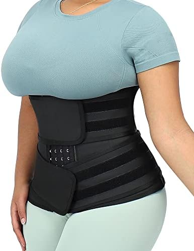 Ebinbum Latex Waist Trainer for Women Lower Belly Fat Waist Cincher Corset for Sauna Sport Workout Sweat Belly Band