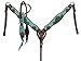 Showman Painted Cactus w/ 3D Flower Single Ear Leather Headstall & Breast Collar Set