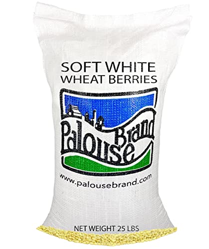 Soft White Wheat Berries | 25 LBS Bulk | Family Farmed in Washington State | 100% Desiccant Free | Sproutable