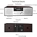 LONPOO Stereo Shelf System for Home, Vintage CD Player 40W RMS Micro Mini System with Remote Control, Bluetooth, FM Radio, USB MP3 Playback & Aux-in,Silver
