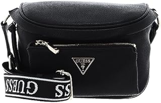 GUESS Damen Power Play Mini Sling Tragetasche, Bauchtasche, Schwarz