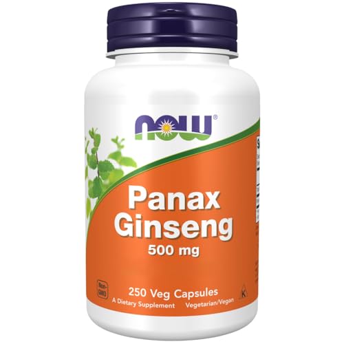 Now Foods Panax Ginseng Extract 500mg, 250 Cápsulas Veganas