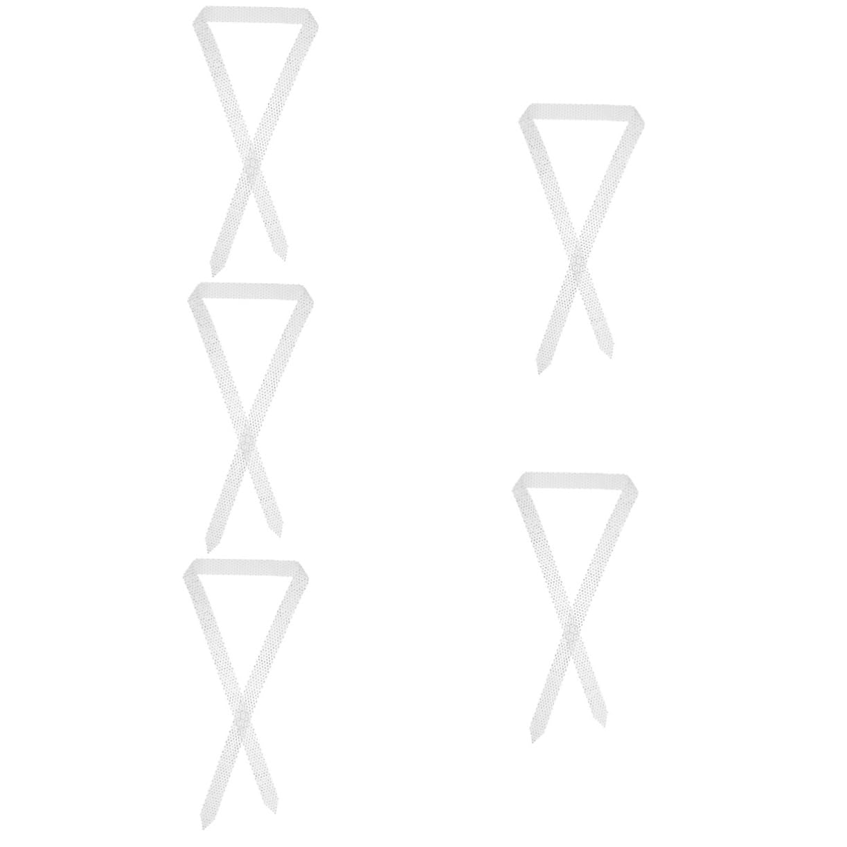 5st Matrosen-tanzkrawatte Für Krawatten Für Disco-zubehör Krawatte Für Krawatte Mit Pailletten Glitzer-krawatte Krawatte Strasssteine Weiß