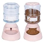 Alta calidad: el dispensador de agua y el alimentador de Alimentos adopta material plástico de calidad alimentaria, textura gruesa, duradero, reciclable