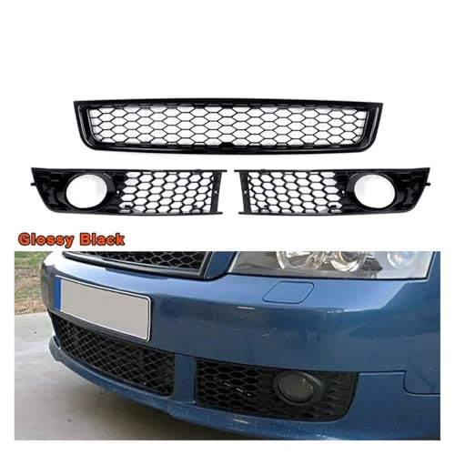 Grille Calandre Avant pour A4 B6 Finition Nid d'Abeille Haute Résistance