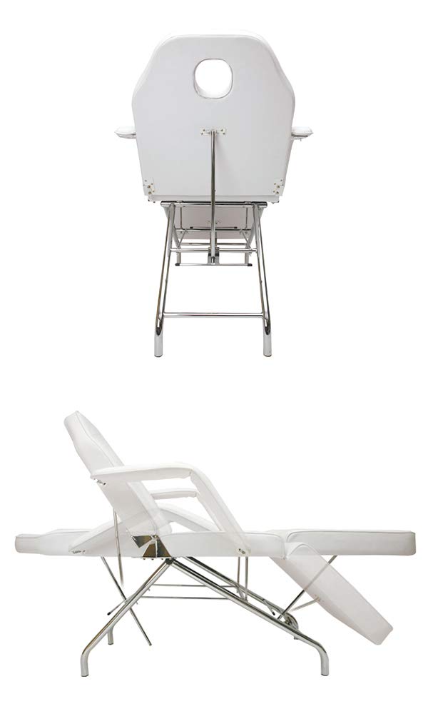 Amazon.co.jp: フェイシャルベッド (ロングワイド・有孔) ホワイト 長