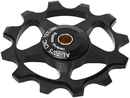 Derailleur Pulley Bike Whell Positive&Negative Teeth Ceramic Bearing Guide 10T 11T 12T Jockey Wheel Guide Wheel Bicycle Rear for Shimano Sram(12T)