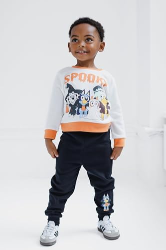 Image of Bluey Halloween Christmas Fleece Sweatshirt and Jogger Pants Outfit Set Toddler to Big Kid Sizes (2T - 10-12)