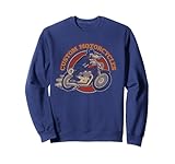 'Custom Motorcycles' Retro Biker Lowbrow Wolf Rockabilly 50s Sudadera