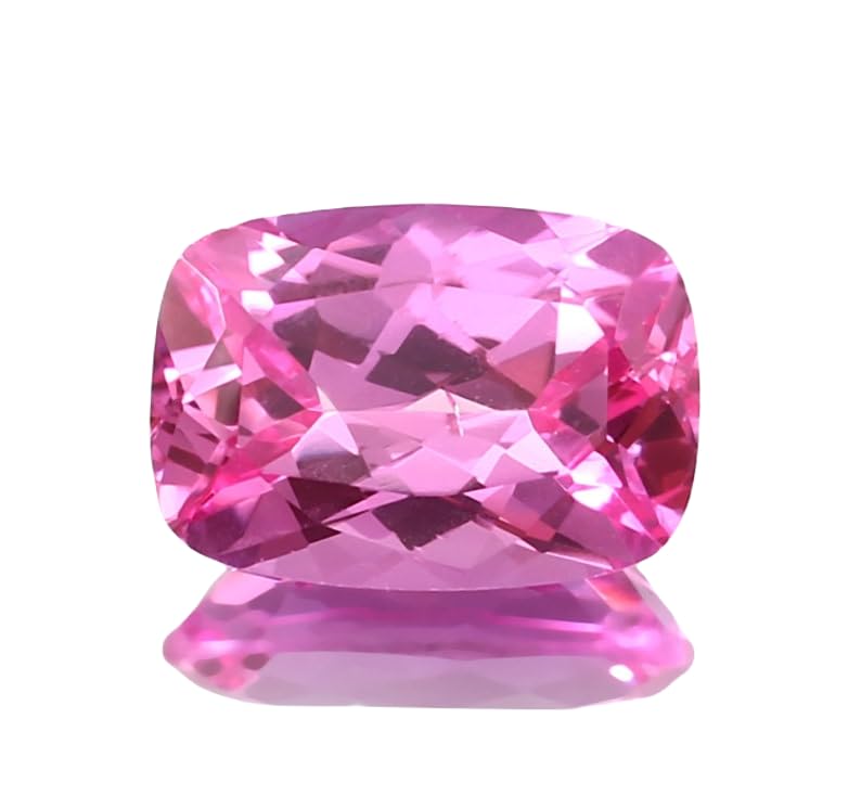 Saphir rose de prestige 10x14 mm, gemme d'exception taillée en coussin pour haute joaillerie