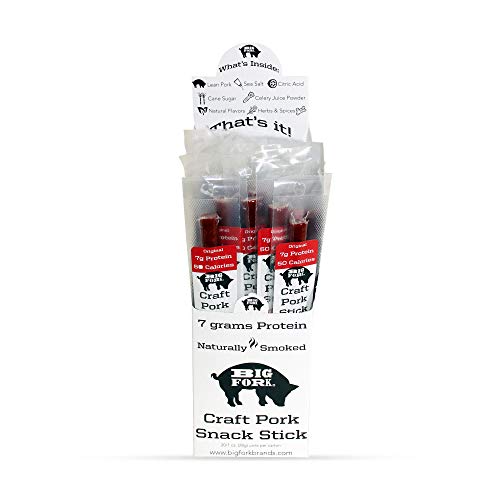 Craft Pork Meat Stick, High Protein Snack Sticks, Original Flavor, 20 X 1 oz. Sticks - Big Fork