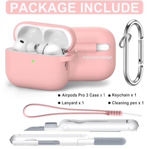 MHYALUDO for AirPods Pro 3 Case with Cleaner Kit, Sand Pink by MHYALUDO - Used condition - Image 3