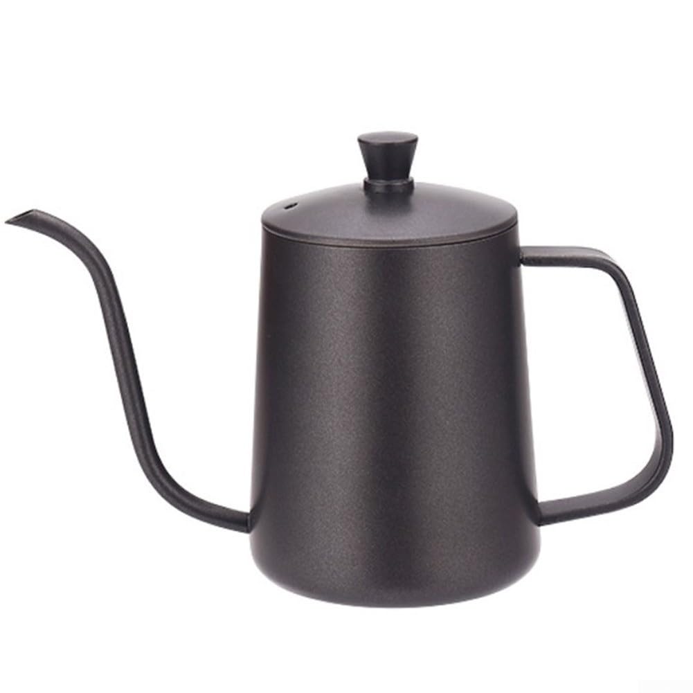 Cafeteras de goteo manual, construcción de acero inoxidable, capacidad de 350 ml y 600 ml (negro 600 ml)
