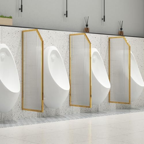 Wall-Mounted Men's - Translucent Glass Urinal Divider for Public Restrooms, Shopping Malls & Schools - Ideal Bathroom Partition for Enhanced Privacy