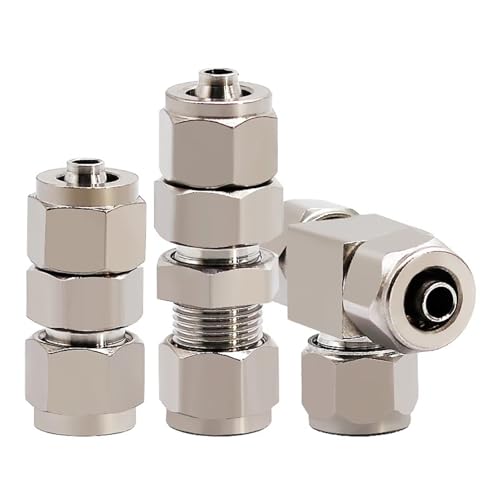 Raccord à trois voies tuyau d'air PM8 inox 304 connecteur rapide pneumatique PU