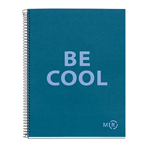 Miquelrius - Pack of 3 A4 Be Eco Notebooks 80 Sheets 90gsm 5 x 5mm Grid 1 Colour Strip 4 Holes Recycled Cover - Image 2