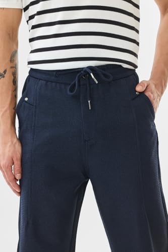 Image of SNITCH Men Chinos | Slim Fit Mid Rise Solid Pattern | Cotton Blend with Medium Stretch & Smooth Texture | Button & Zip Closure for Casual & Street Wear