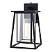 VAXCEL Blackwell 8-in. W Cage Frame 1 Light Dusk to Dawn Black Outdoor Wall Lantern Clear Glass