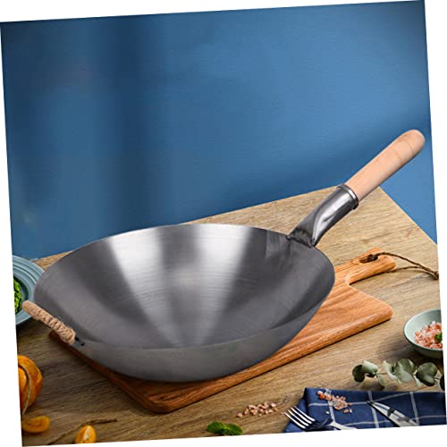Wok de Acero con Mango de Madera Antiadherente miniatura 3