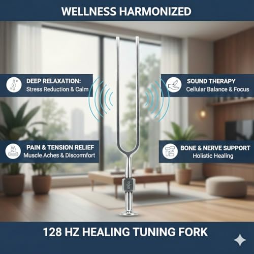 Image of Tuning Fork 128 Hz (Made up of Stainless Steel for Medical Students & Doctors)