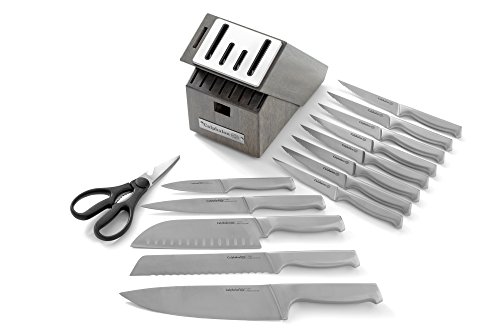 Calphalon Kitchen Knife Set With Self-Sharpening Block, 15-Piece & Nonstick Bakeware Set, 6-Piece Set Includes Baking Sheet, Cake, Muffin, And Loaf Pans, Dishwasher Safe, Black #TOP2