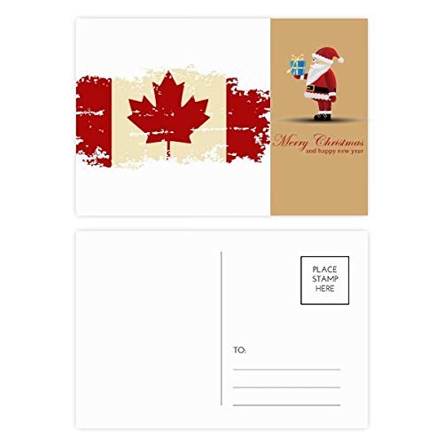 Cartes postales drapeau canadien feuille d'érable Père Noël correspondance correspondance hiver lot de 20