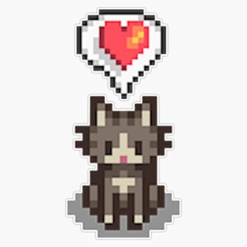 Stardew Valley Happy Grey Cat Sticker Decal Vinyl Bumper Sticker Decal High Quality Waterproof 5"