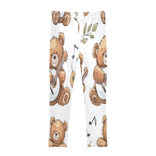 Bolaz Toddler Girls Leggings Printed Yoga Pants Leggings Guitar Bear for Kids2