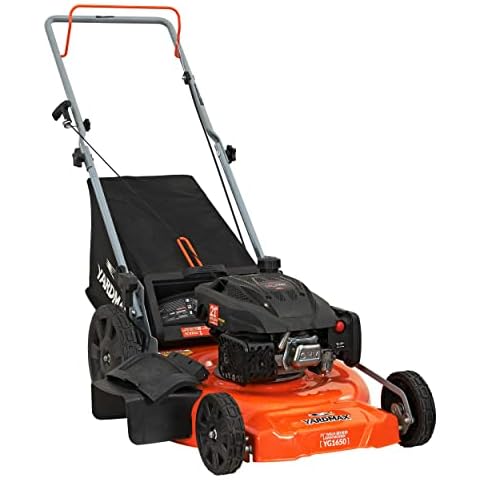 YARDMAX 21 in. 170cc 3-in-1 Gas Walk Behind Push Lawn Mower with High Rear Wheels Cover