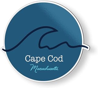 Cape Cod Massachusetts Wave Magnet for Car Fridge Locker Metal Door - 4.5"