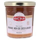 Maison Eric Bur Confiture Piña Colada aux Ananas, Noix de Coco et Rhum, 370g, Épicerie Fine Française