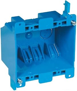 Carlon B225R-UPC Switch/Outlet Box, Old Work, 2 Gang, 3-15/16-Inch Length by 3-1/8-Inch Width by 2-3/4-Inch Depth, Blue