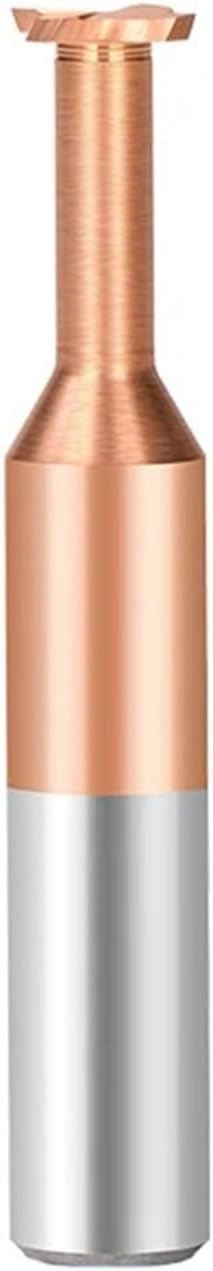 1pcs T Slot End Mill Milling Cutter 4 Flute Titanium Coating Carbide End Mill 4-12mm Cutting Diameter CNC Machine Router Bit Milling Tool for Wood Metalworking Tool(4x1x2x6.4x50)