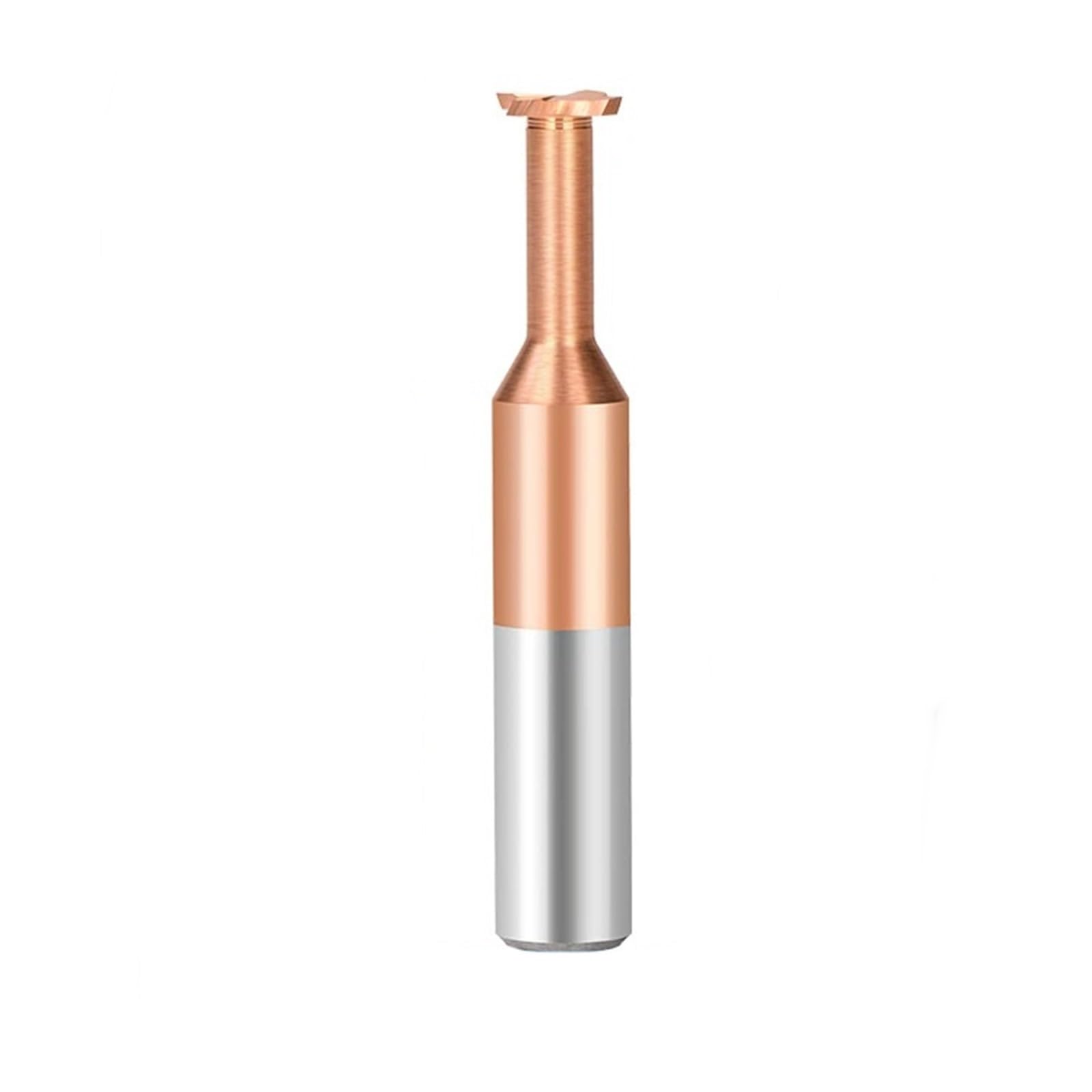 FCARUMIQP 1pcs T Slot End Mill Milling Cutter 4 Flute Titanium Coating Carbide 4-12mm Cutting Diameter CNC Machine Router Bit Tool for Wood Metalworking(8x1x4x12.7x50)