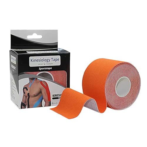 UDKI Kinesiology Tape for Physiotherapy | Waterproof Muscle Support Tape for Sports Injury Pain Relief | Athletic Taping for Shoulders, Arms, Ankles | Kinesio Tape, 5m Roll (Orange, 2.5 CM) (B0D9WDNYRN) Amazon Price History, Amazon Price Tracker