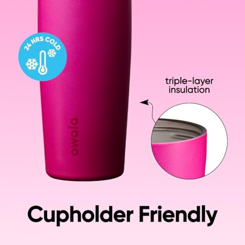 Image of Owala FreeSip Sway Insulated Stainless Steel Water Bottle with Two-Way Spout, Built-In Straw and Bucket Handle, Made for Travel, School, and Sports, 30oz, BPA Free, Leak Proof, Read My Lips