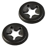 Othmro 100Pcs Starlock Washer 4mm Inner Dia 12mm Outer Dia, Push On Lock Washer Locking Washers Clips Fastener Stainless Steel Tooth Lock Washers for Machinery Equipment Industrial Production Black