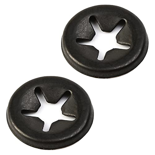 Othmro 100Pcs Starlock Washer 4mm Inner Dia 12mm Outer Dia, Push On Lock Washer Locking Washers Clips Fastener Stainless Steel Tooth Lock Washers for Machinery Equipment Industrial Production Black