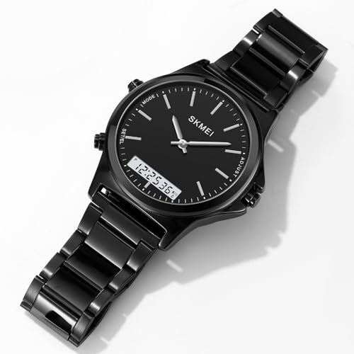 Minimalist Watch for Men LED Digital Watch Men Analog Ultra Thin Mens Waterproof Watches Stainless Steel Stopwatch Wrist Watch4