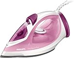 Philips GC2042/40 Easy Speed Plus - Plancha de vapor con suela de cerámica, 2100 W, color blanco y rosa