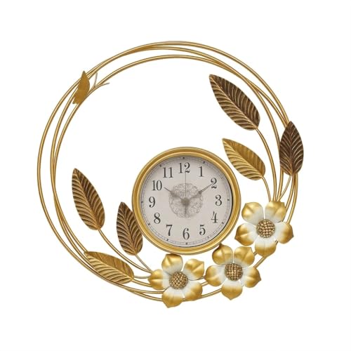 Image of Arcanine Round Wall Clock Modern Style Metal Clock Silent Wall Clock with Silent Movement Wall Clocks for Home Wall Decor Clock for Living Room,Bedroom,Dining Room (AR-06)