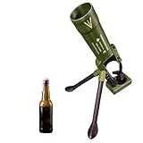 Mortar Beer Bottle Opener - 51mm Replica Heavy Duty Automatic Cap Launcher, Hands-Free Push Down Bottle Opener, Unique Military Decor Gift for Men, Veterans, Home Bar & Man Cave