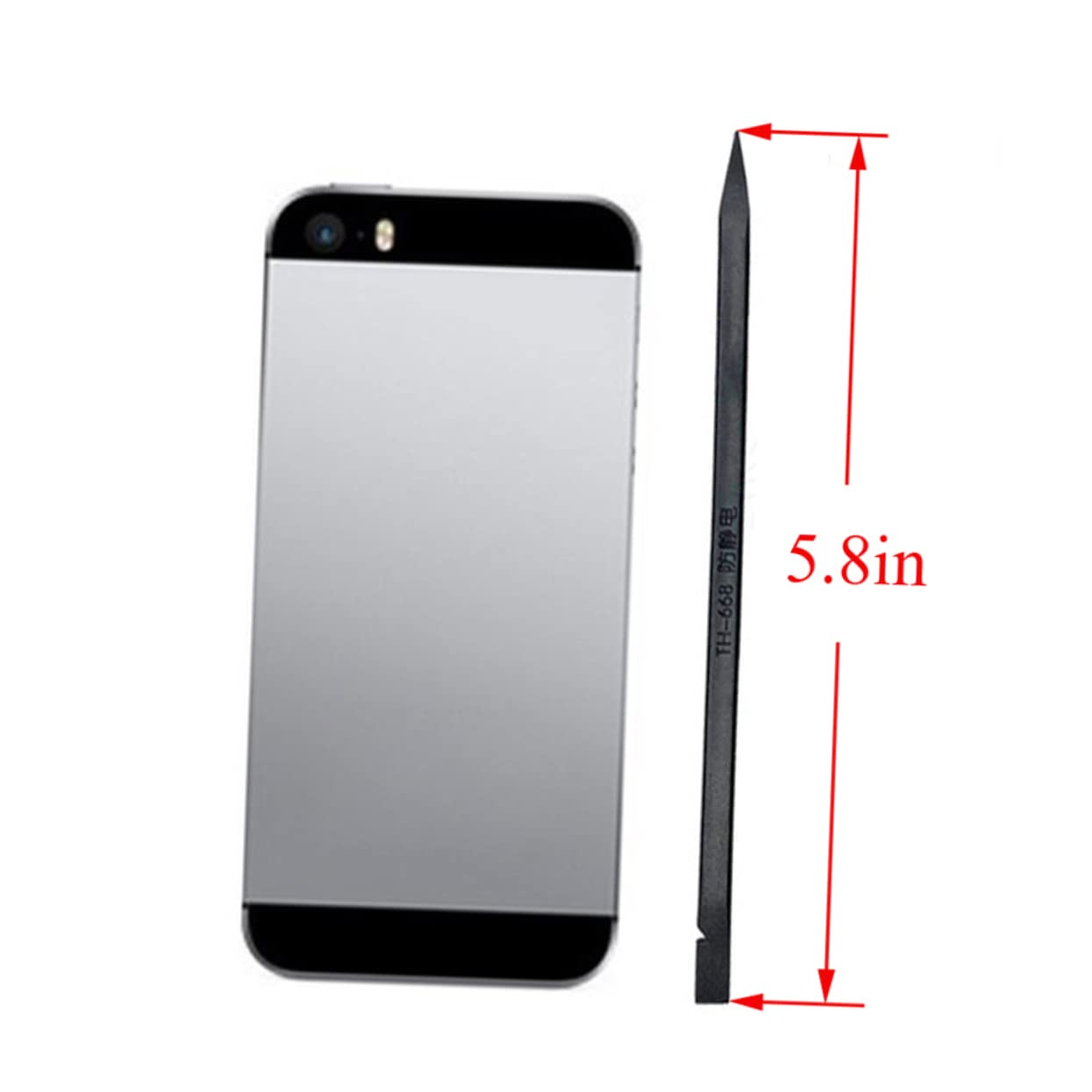 KICHOUSE 30Pcs Static Disassemble Rods Double Ended Pry Tool Kit for Screen Repair Phone Tablet PC Disassembly Compact Black