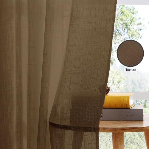 Image of HOMEMONDE Sheer Curtains for Living Room, Bed Room - Transparent Curtain Home Decor