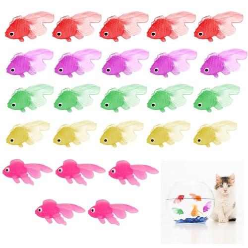 Peces Artificiales, Figuras De Peces Tropicales, 25 Piezas Peces Flotantes para Pecera, Artificiales Decoración Flotante Peces, Flotante De Pecera Pez De Plástico, Tropical Pequeño Multicolor