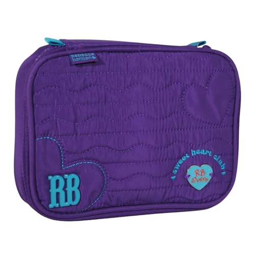 Estojo Rebecca Bonbon Box Nylon Logo Escolar 36 Elásticos (Lilás)